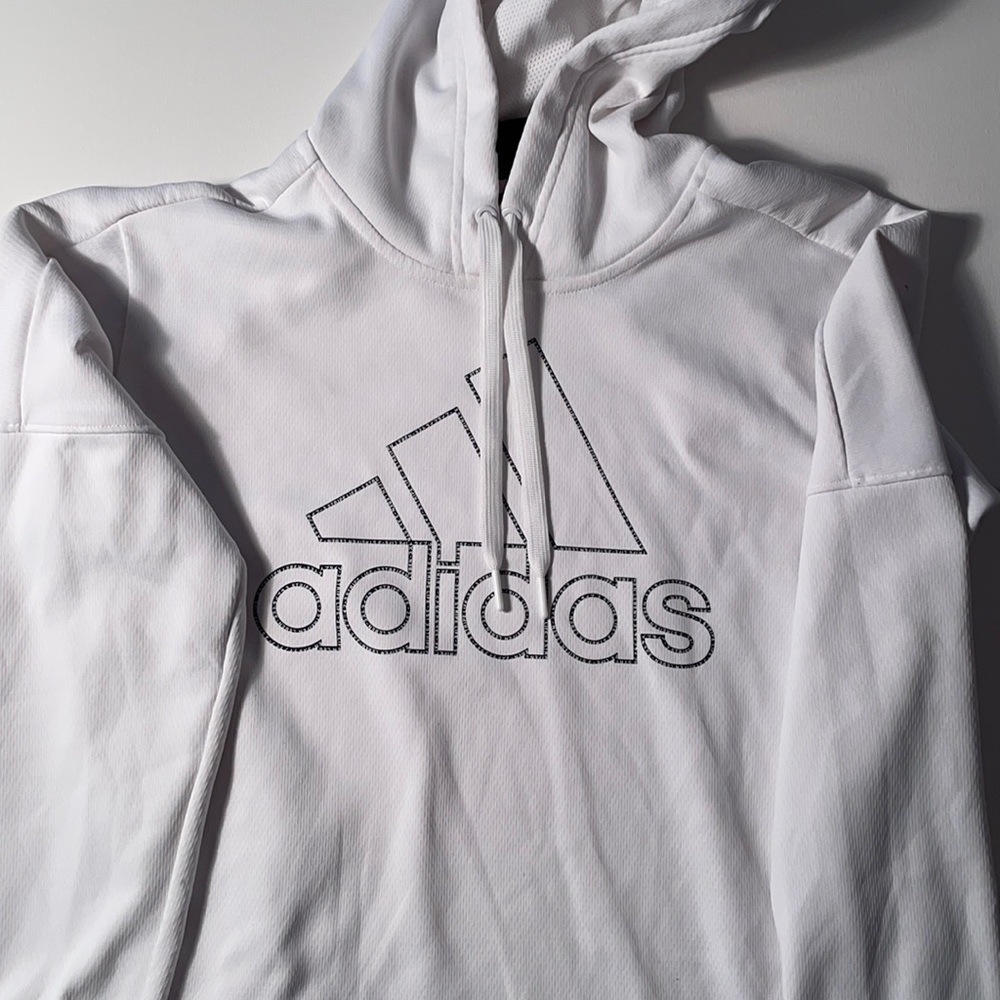 White Adidas hoodie